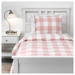 Фото1.Комплект постельного белья EMMIE RUTA 203.800.80 светло-розовый/белый 150*200/50*60 IKEA